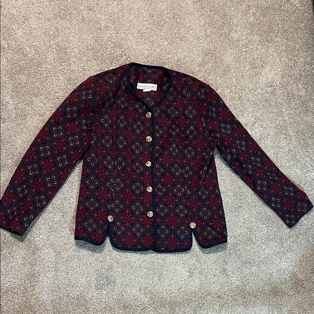 Vintage Pablo Collection Tapestry Jacket Made in USA Size 16